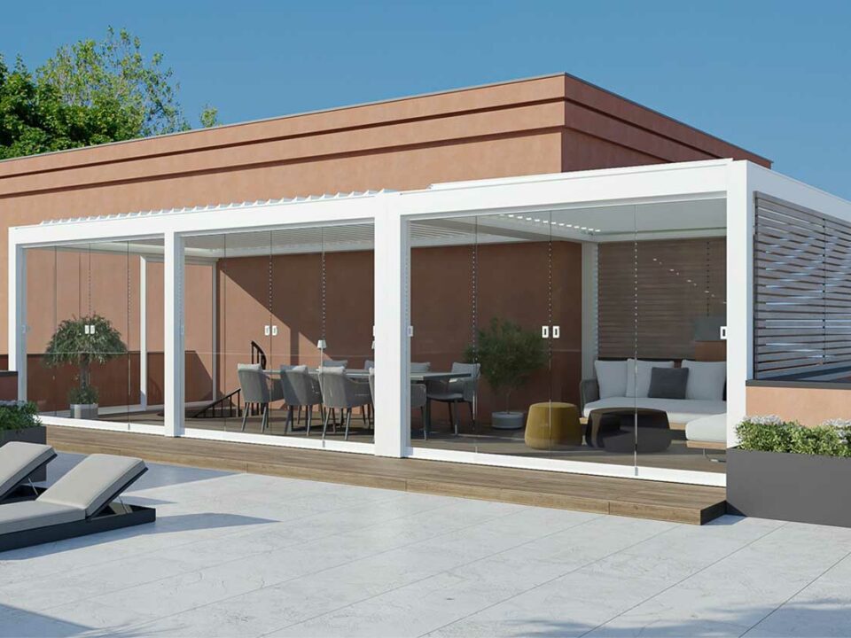 Progetto Tend&Divani pergola bioclimatica KE
